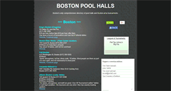 Desktop Screenshot of bostonpoolhalls.com